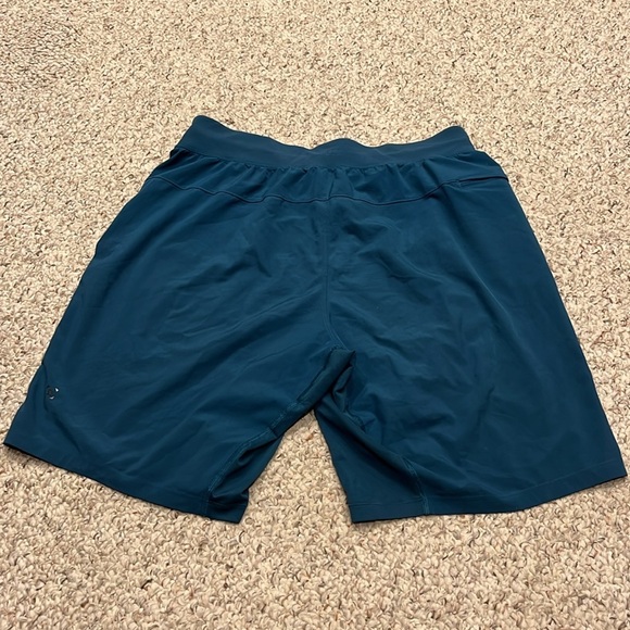 Lululemon Mens THE Short 9" Linerless Sz Medium Bermuda Teal Active Training - Picture 7 of 8